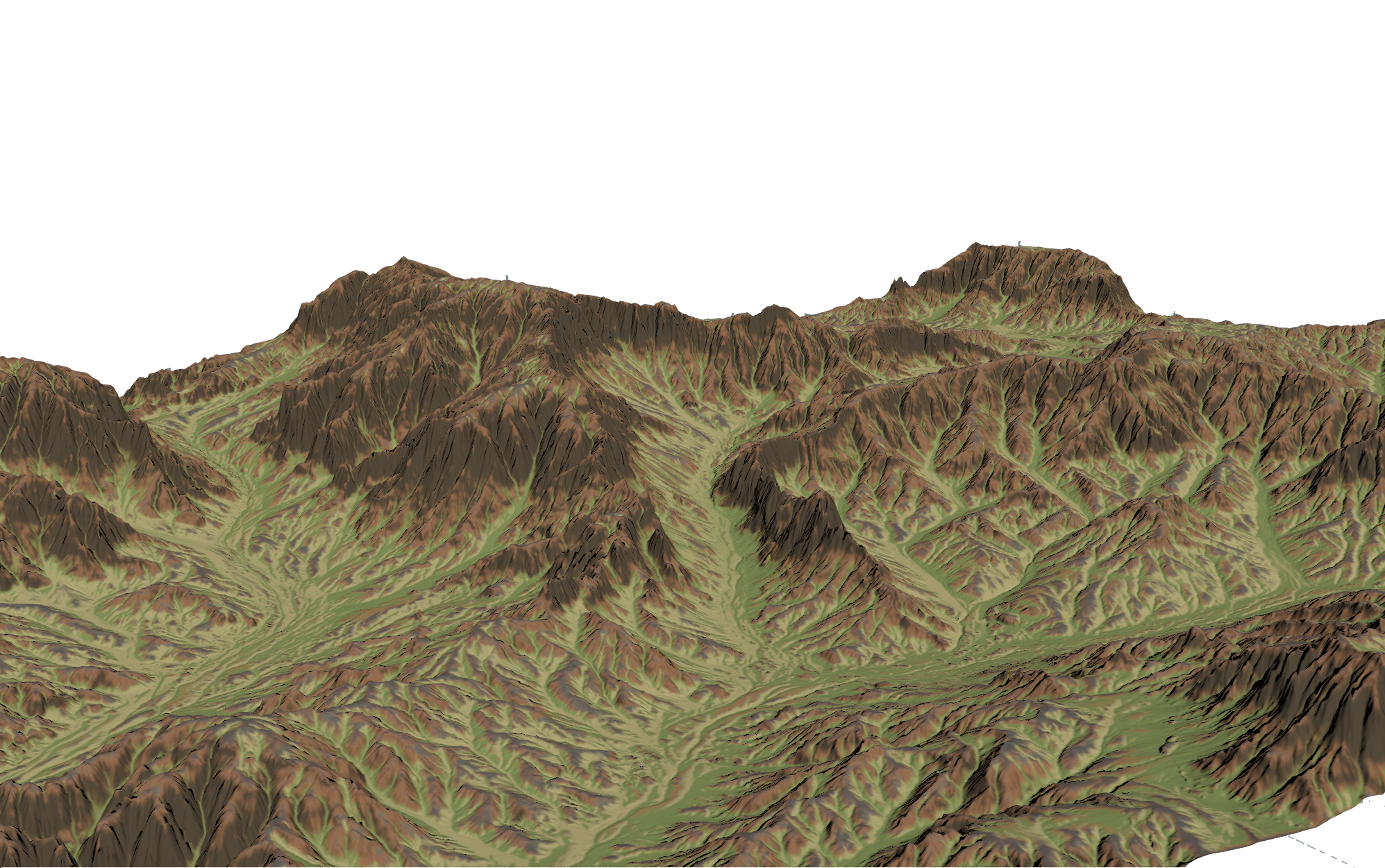 Geographic data — color-mapped terrain